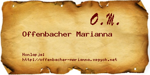 Offenbacher Marianna névjegykártya